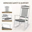 Ensemble de chaises berçantes de patio en bois massif tournées (ensemble de 2)-2024111570