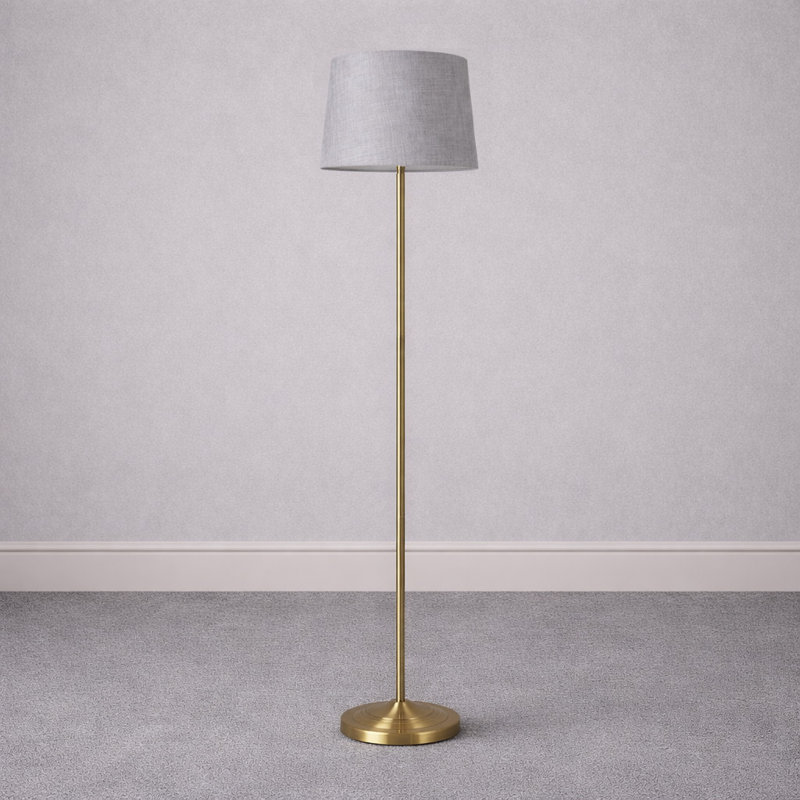 Elwaine 150cm Antique Brass Metal Floor Lamp