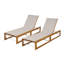 Chaise longue inclinable en acacia de 78,75 po Denzer-115820808