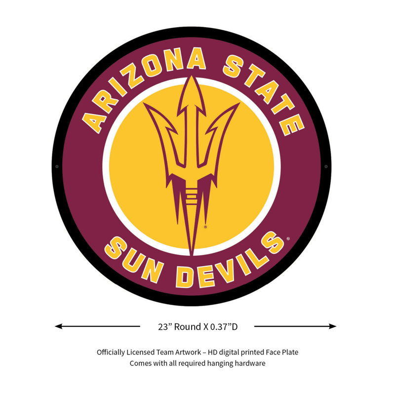Enseigne murale 23 "NCAA Team, NCAA Arizona State