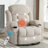 Swinging Recliner Massage Heated Sofa, With USB And 2 Cup Holders In Side Pockets-456702955