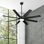 Ventilateur de plafond 70 pouces 22w noir et or avec lumières DEL, 8 pales avec télécommande Alexa et application