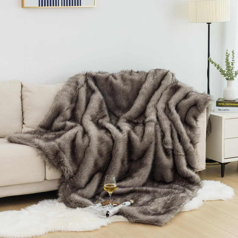Asriel Throw Blanket, W150 x L200cm, Grey