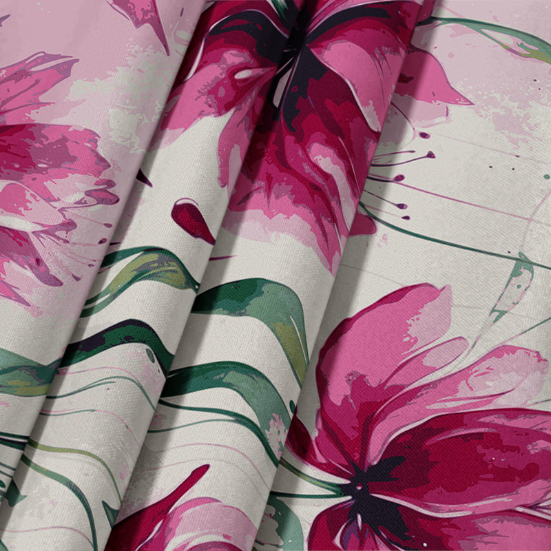 Tapisserie murale fuchsia botanique, 26 po x 36 po