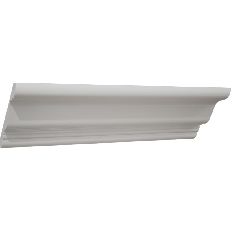 H 4 po x l 4 3/8 po x P 6 po x L 96 po, moulure couronnée en PVC TrueCraft, blanc