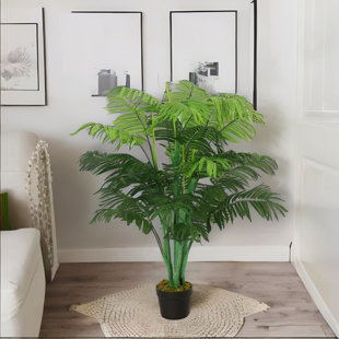 125cm Faux Palm Plant in Freestanding