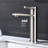 Brushed Nickel Sink Vanity Tap - Single Handle, Stainless Steel, Minimizes Cleaning Frequency, Graceful Design For Bathroom Low Maintenance, Captivating
