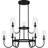 Amandah 9-Light Matte Black Chandelier