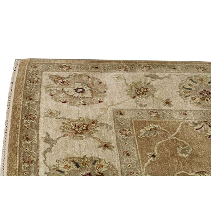 Wool Oriental Area Rug in Camel/Beige