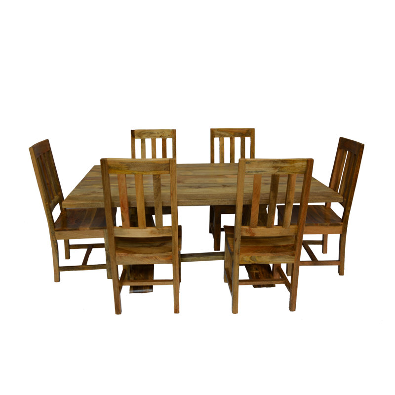 Fyn Solid Wood Dining Table, 30" H x 60" L x 44" D