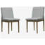 Ensemble de 2 chaises d'appoint en tissu gris clair Natural Tone