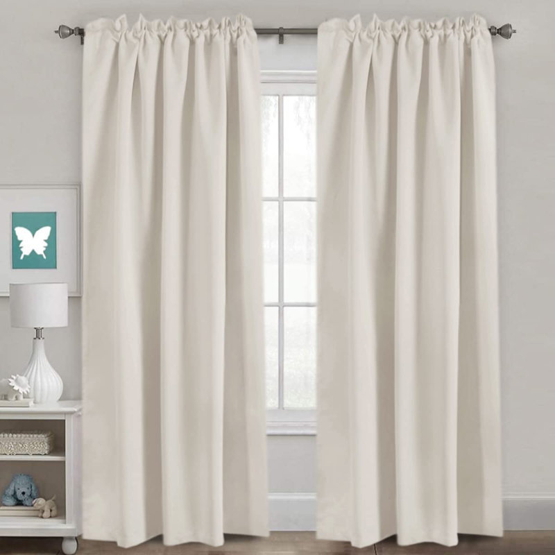 Rideaux de chambre à coucher à pattes/poches pour tringle, panneaux de traitement de fenêtre thermiques et isolants, rideaux occultants pour salon