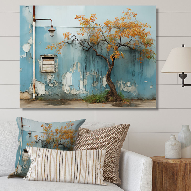«Turquoise Yellow Miami Hidden Gems», reproduction d'art sur toile, H 16 po x l 32 po x P 1 po, Toile tendue