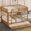 Grand lit superposé en bois avec lit gigogne, construction en pin, peu encombrant pour les petites chambres à coucher, instructions d'assemblage claires-1388015225