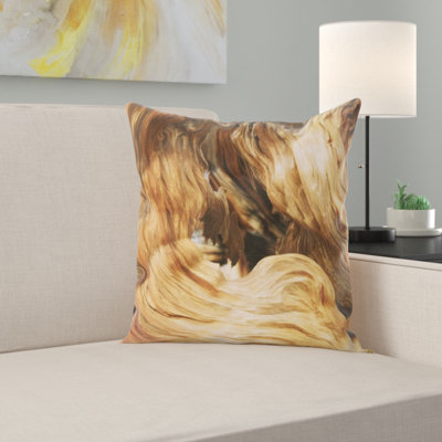 Wood Square Pillow Cover & Insert