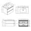 Meuble-lavabo flottant 36 po avec lavabo à fermeture en douceur pour petites salles de bain 36 po-133397017-133397022