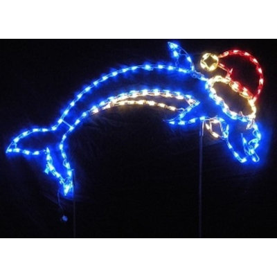Dauphin avec chapeau de père Noël