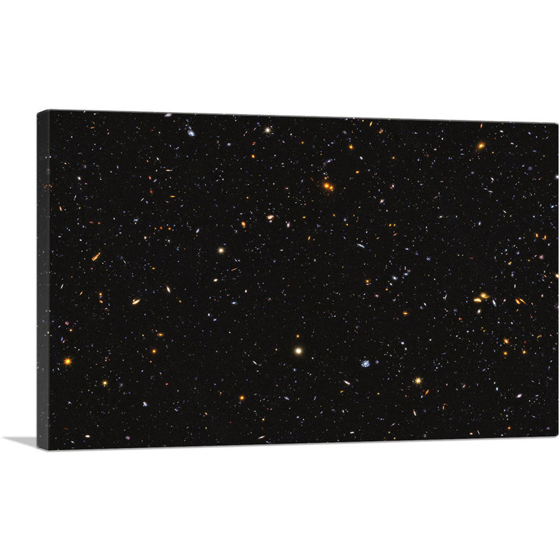 Hubble Telescope Deep UV Legacy Field - Impression sur toile tendue, H 18 po x l 26 po x P 1,5 po