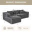 Canapé modulaire en L à assise profonde Boneless-434872862