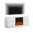 Modern TV Stand with Electric Fireplace, White Entertainment Center Media Cabinet-634953224