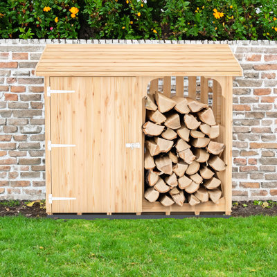 149cm W x 64cm D Wood Log Store