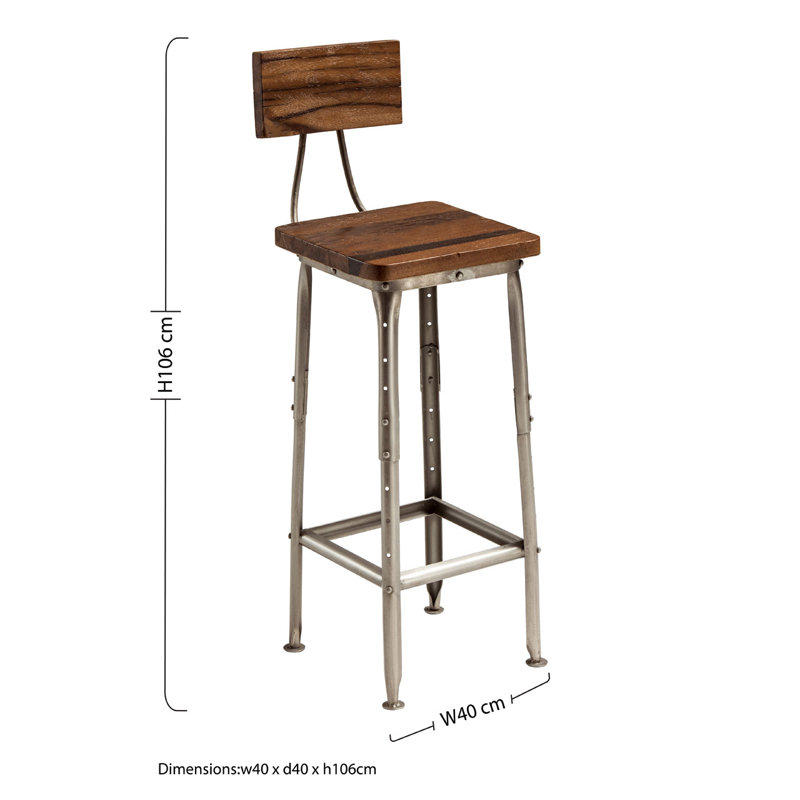Rufina Counter Stool with Metal Frame