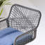 Ensemble de 2 chaises pivotantes, chaises de salle à manger d'extérieur / d'intérieur 2 pièces avec tissage en osier, chaise berçante pivotante toutes saisons pour la cuisine, le salon, la pelouse, le porche ou le jardin (gris)