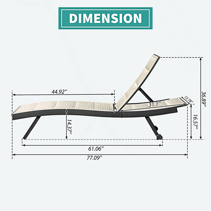 Ensemble de 2 chaises longues d'extérieur
