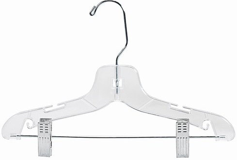 Plastic Pant/Skirt Nursery Kids Hanger with Clips for Skirt/Pants (Set of 25) Only Hangers Inc. 