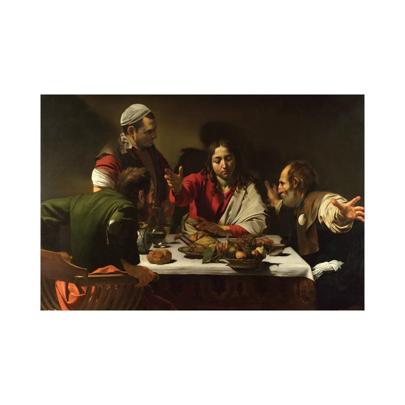 The Supper At Emmaus, 1601 by Michelangelo Merisi Da Caravaggio - Wrapped Canvas Painting