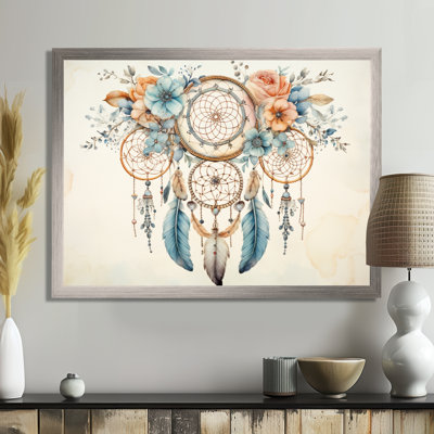 Teal Dreamcatcher Vintage Whispers - impressions sur toile