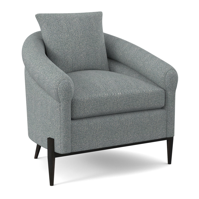 Chaise Jaxson, Espresso, Mélange de polyester Maya cyan