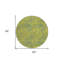 Tapis rond 8 po jaune et bleu