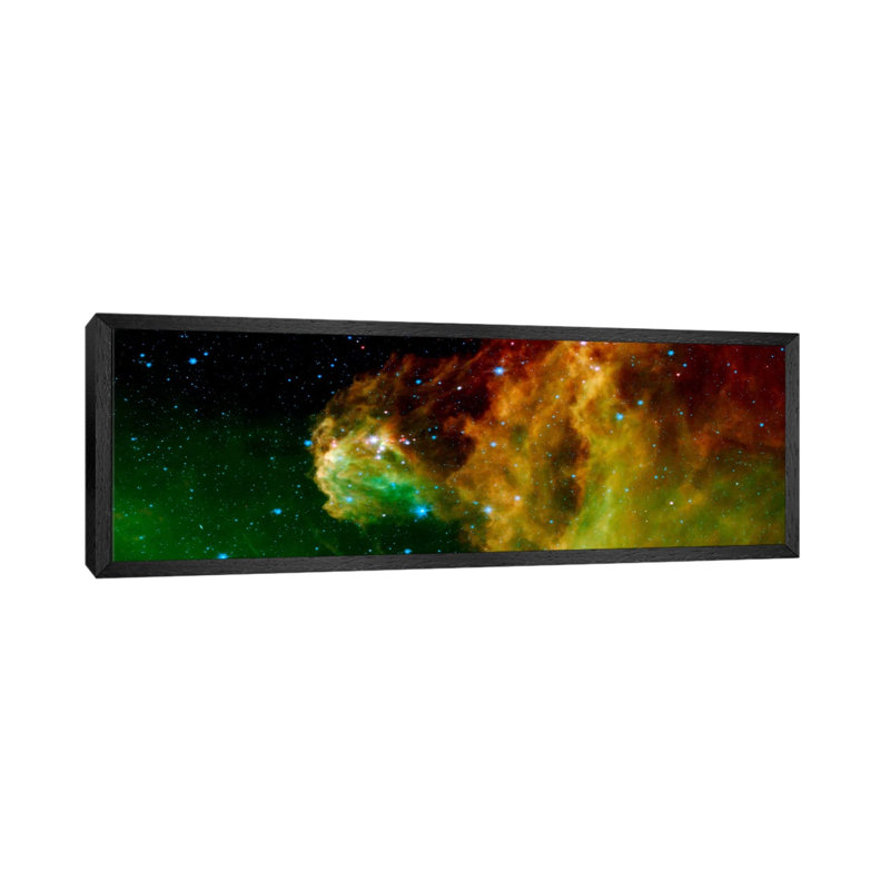Stars Emerging from Orion's Head (Spitzer Space Observatory) 1 Piece Panoramic Wall Art on Canvas, 30.48 cm H x 91.44 cm W