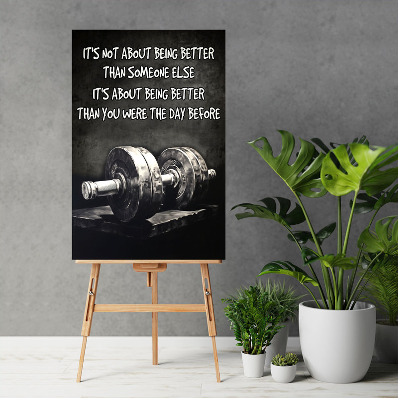 Haltérophile - impression sur toile tendue, H 48 po x l 32 po x P 1,25 po