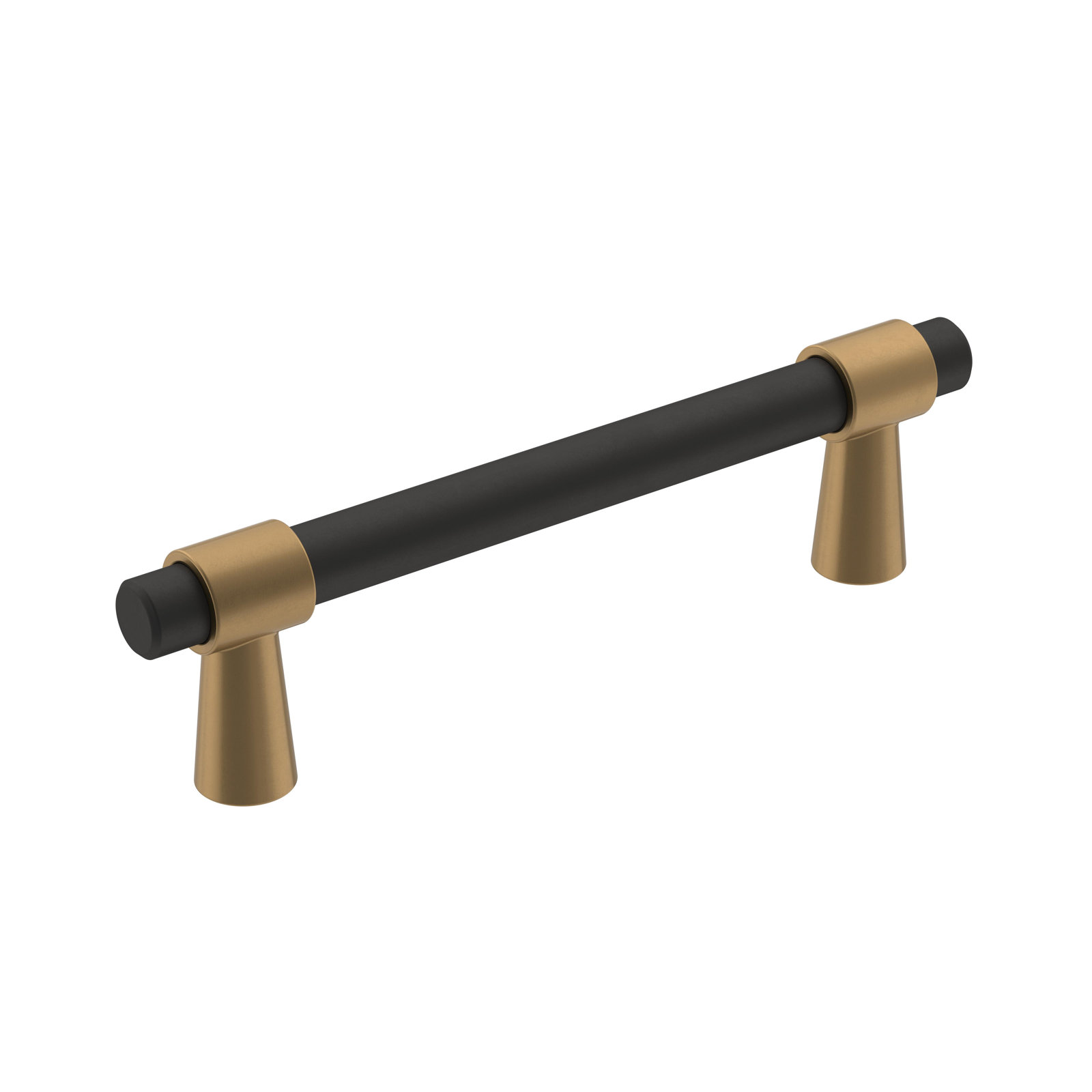 Mergence Bar Pull, Matte Black/Champagne Bronze, 3 3/4" 