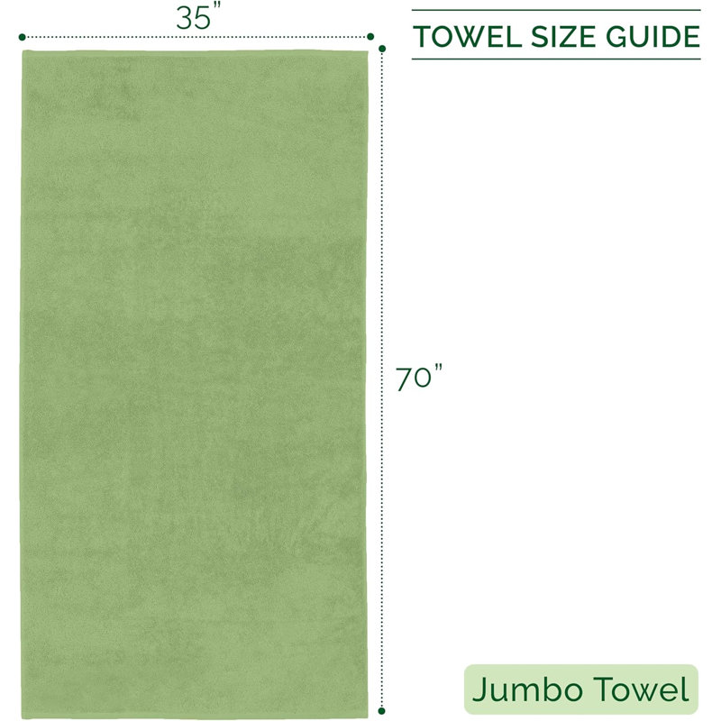 Elegant Comfort 100% Turkish Cotton Braided Viscose Stripe Jumbo Bath Towel - Hotel Spa Quality Extra Large 35 X 70 Inch Bath Towel Soft