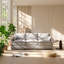 Omni 89" W x 33" D x 32.7" H Chenille Fabric 3-Seater Sofa