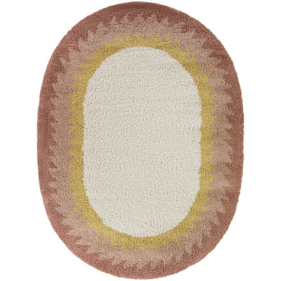 Tapis ovale à bordure triangulaire Kinnaird