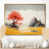 Toile avec cadre flottant or
