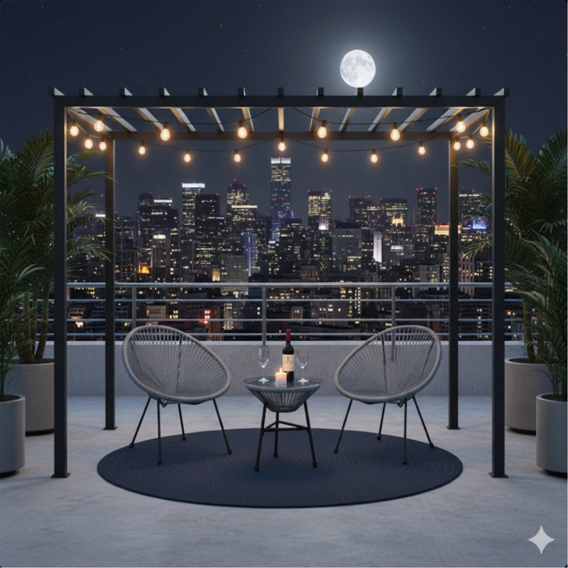 3-Piece Acapulco Wicker Patio Bistro Set With 2 Gray Chairs & Glass Table, Gray