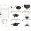Sechrist 8 - Light Black Cluster Pendant