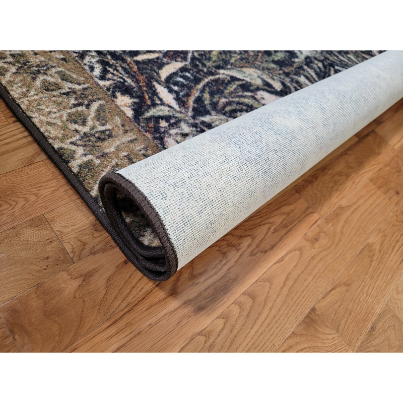 Makailah Premium EnduraStran Nylon Distressed Area Rug, Round 7'7"