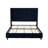 Upholstered Queen Bed Frame, 54" Headboard, Handmade Tufting, Nailhead Trim Wingback, Blue Velvet, No Box Spring, Quick Build Charming Spring Not Needed, Easy Assembly Video-128858455-128858458