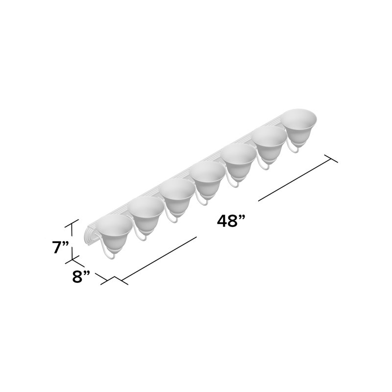 Mandu 7 - Light Dimmable Vanity Light, Marble/Satin Nickel
