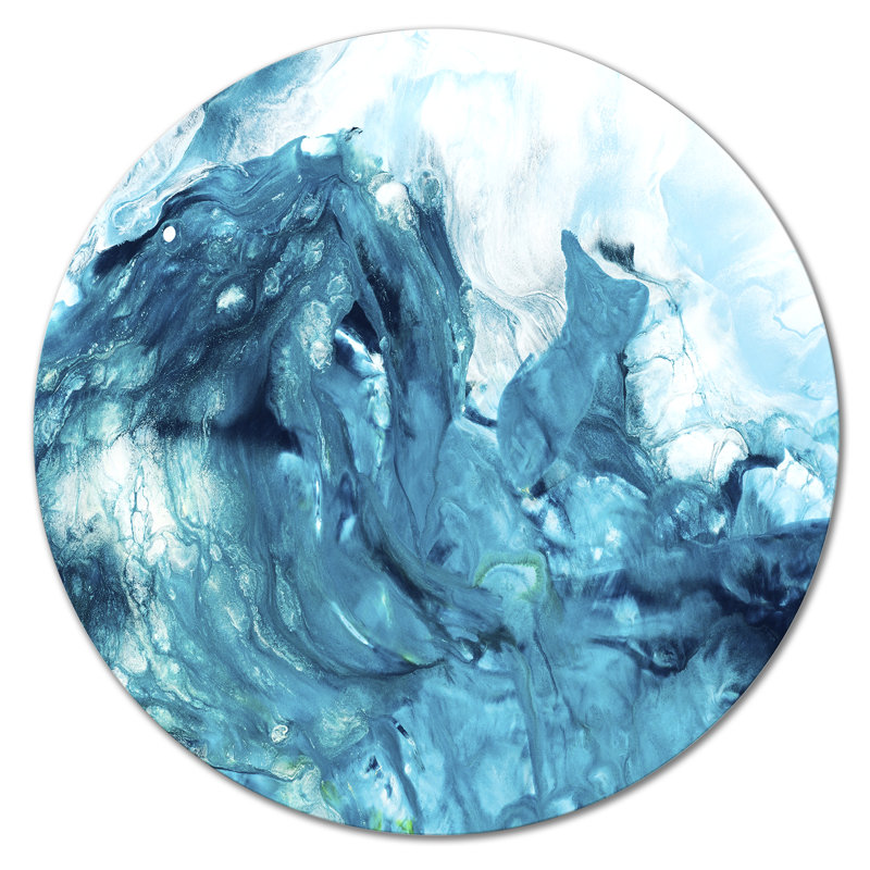 Turquoise liquide - peinture sans cadre