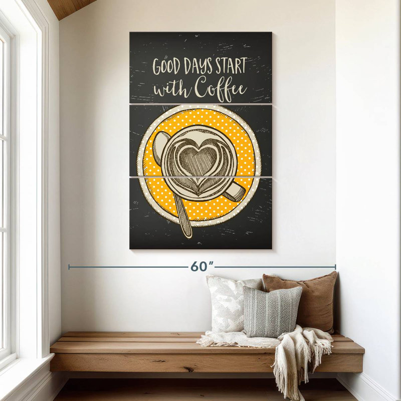 Yarlin Good Days Start With Coffee, H 50 po x l 32 po