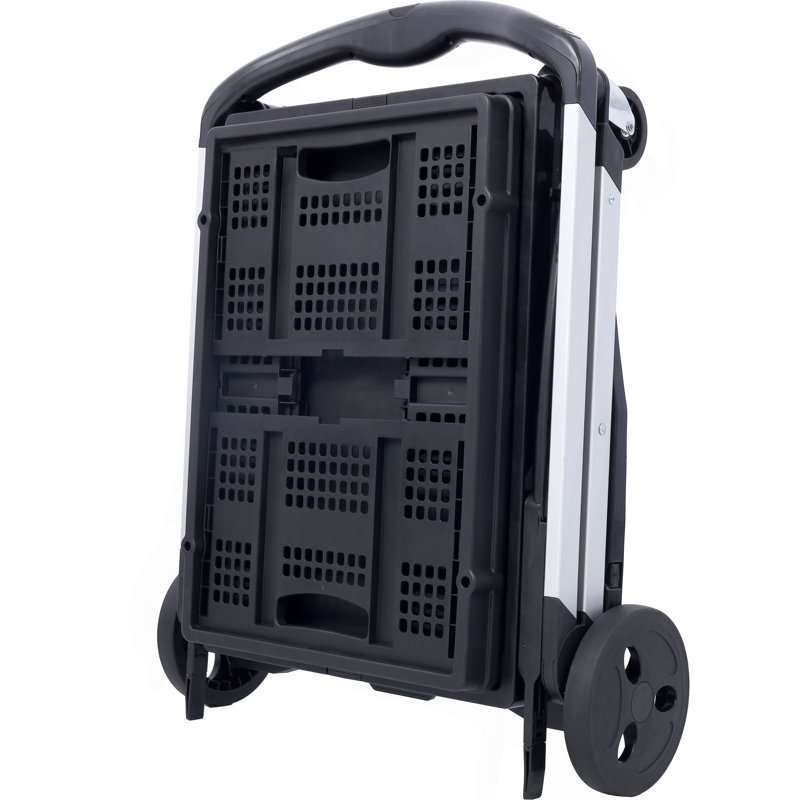 Chariot utilitaire pliable Chariots utilitaires pliables multi-usage à 2 niveaux avec paniers Carrito Para Supermercado Con Ruedas