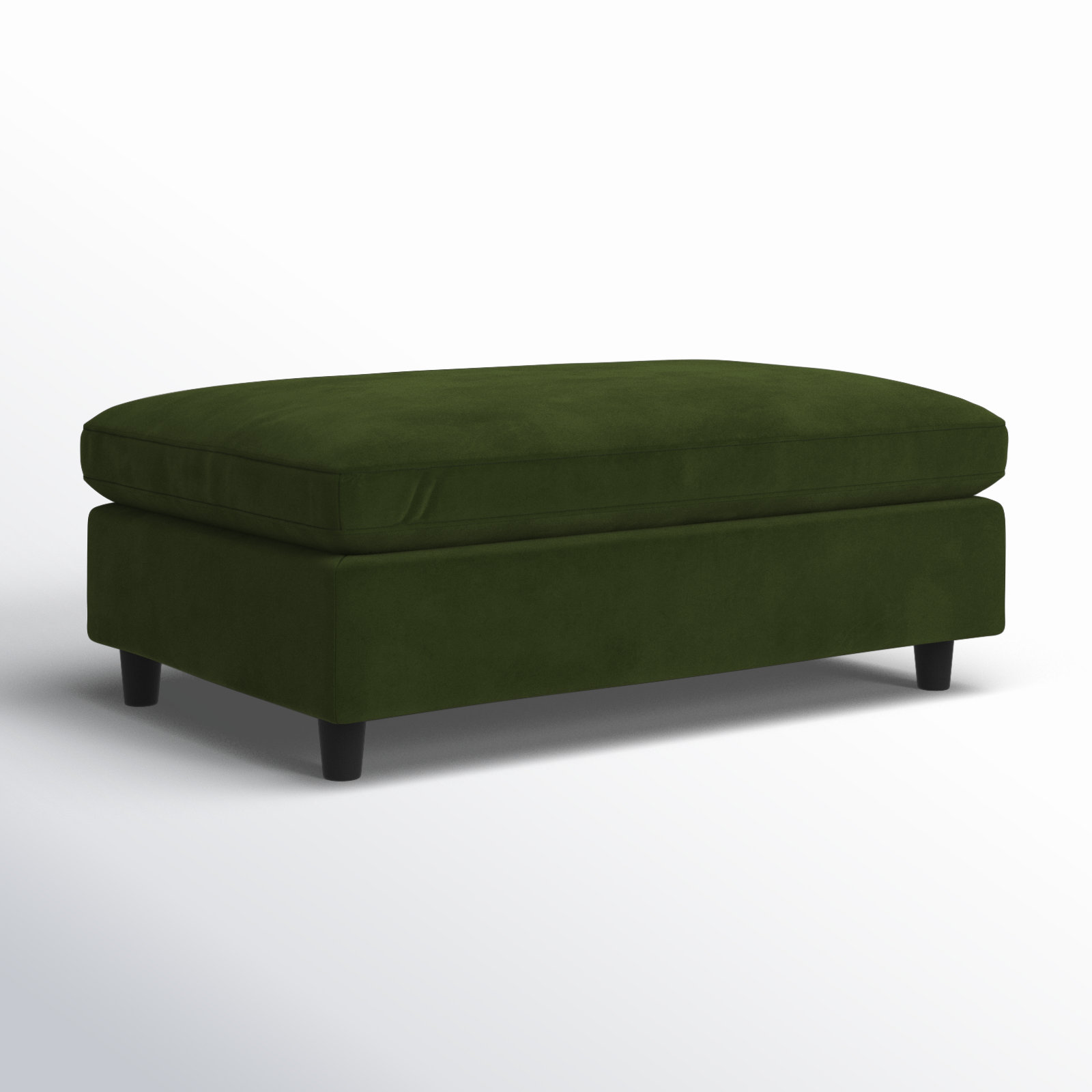 Fleetwood 45" Rectangle Upholstered Ottoman, Midnight Moss Performance Velvet
