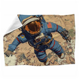 Astrology Space Machine Printed Throw Blanket